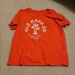 Old Navy Red Graphic Palm Tee